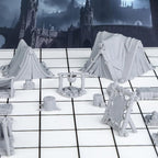 AUSPDICE 21pcs DND Camp Terrain Building Set – Unpainted Miniatures - Image 3