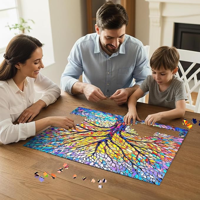 Tree of Life Mosaic Puzzles for Adults 1000 Pieces, Challenging Jigsaw Puzzles - Image 6
