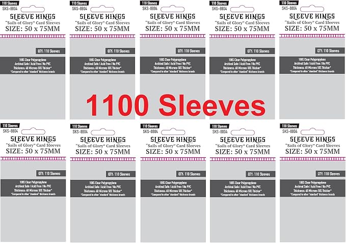 Sleeve Kings Sails of Glory* Card Sleeves 50 X 75 mm by SleeveKings