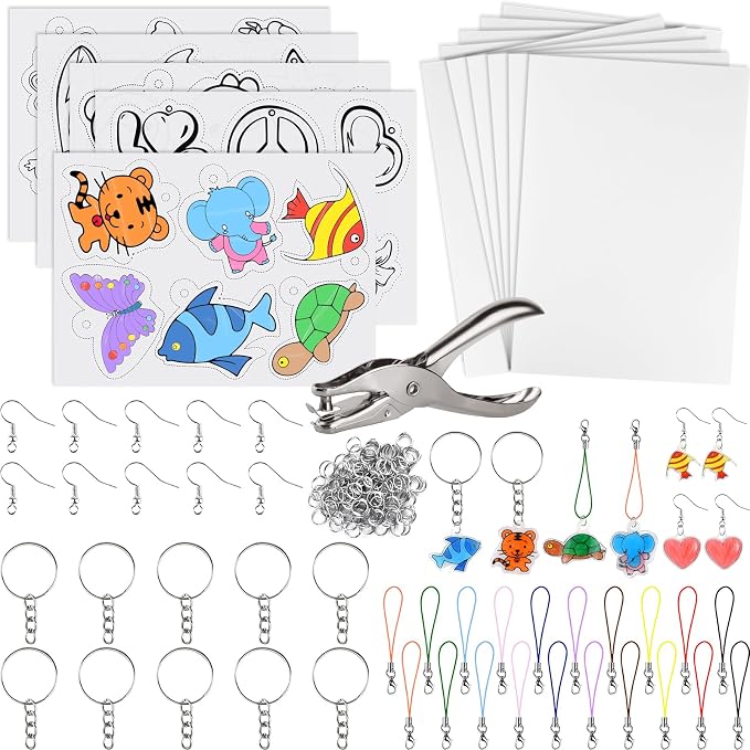 ASTARON 168Pcs Shrinking Plastic Sheets Kit Includes 15 Shrinking Film Art Paper by ASTARON