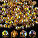 Crystal Glass Beads for Jewelry Making, 10 mm, Sparkly and Shiny, by Reastar