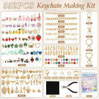 Zefy 552Pcs Charms Lip Gloss Keychain Making Kit, Including 214 Charms 24 Key - Image 2