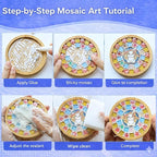 GHAHILI 3 Sets DIY Mosaic Kits for Adults Women Glass Mosaic Tiles for Crafts - Image 5