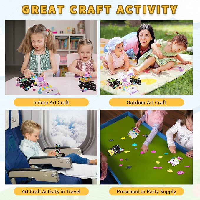 VKPI 4 Pieces Cats Foam Art Crafts Gift Kit, Creative Make Your Own Kittens - Image 6