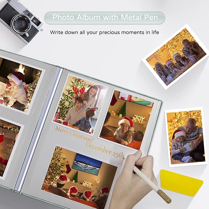 Popotop Large Photo Album Self Adhesive 4x6 5x7 8x10 Scrapbook Album DIY - Image 5