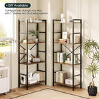GRUSIGN Triple 4 Tier Book Shelf, Modern Bookcase Shelf, Freestanding Large - Image 7