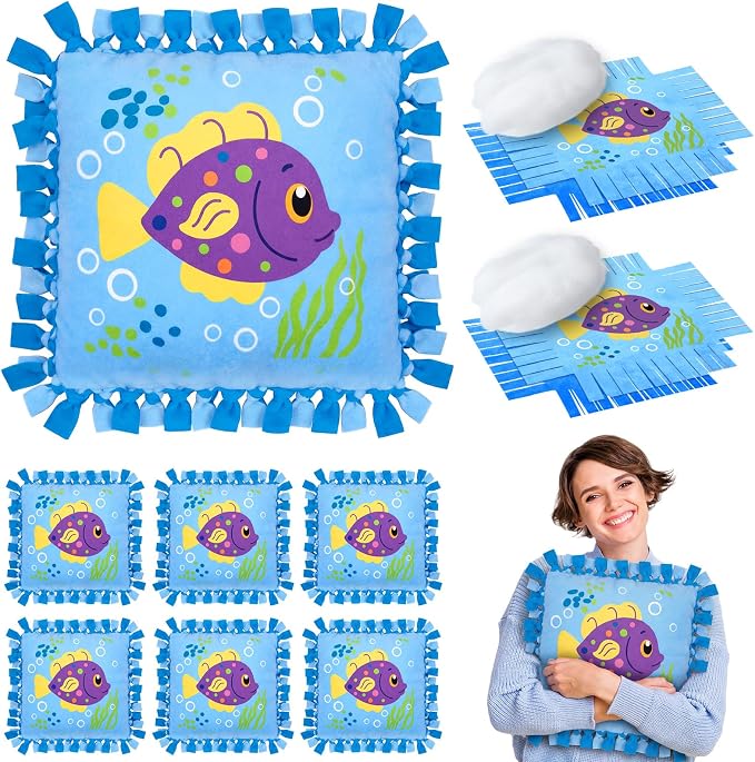 Chunful 6 Sets Under the Sea Tied Pillow Craft Kit DIY Underwater Animals by Chunful