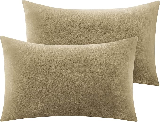 BEDELITE Flannel Pillow Cases Queen Size Set of 2, Super Soft Fleece Pillowcases by BEDELITE