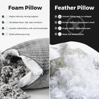 puredown® Pillows Queen Size Set of 2, Shredded Memory Foam Pillows, Cooling - Image 3