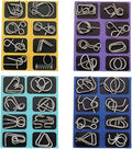 Metal Brain Teaser Puzzles, Steel IQ Games Physics Mind Metal Puzzles by COREXISLY