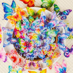 50Pcs Butterflys Sticker Realistic Transparent Butterfly Stickers by Unknown