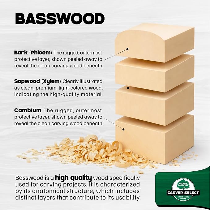 Basswood Carving Blocks Set of 19 – Wood Carving Kit - Image 9