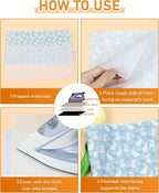 PLANTIONAL Medium Weight Black Iron-On Non-Woven Fusible Interfacing: 16.5" x - Image 6