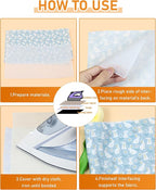 PLANTIONAL Medium Weight Black Iron-On Non-Woven Fusible Interfacing: 16.5" x - Image 6