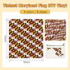 Tintnut Maryland Flag Heat Transfer Vinyl, 8 Sheets 12×10in Iron on Vinyl | PU - Image 2