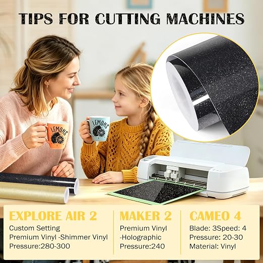 TECKWRAP Glossy Black Glitter Permanent Vinyl 12" x 5ft Roll, Shimmer Adhesive - Image 7