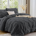 Sasttie Twin XL Comforter Set, 5-Piece Bed in a Bag, Pintuck Bedding Set by SASTTIE