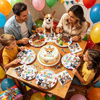 96Pcs Chihuahua Birthday Party Decoration Let's Pawty Plates and Napkins Puppy - Image 8