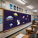 4 Rolls Outer Space Bulletin Board Paper Non-Woven Galaxy Fabric Bulletin Board - Image 5