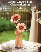 rowood 3D Puzzles for Adults, Mother's Day DIY Wooden Flower Building Set Craft - Image 3