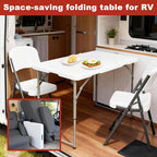 Elevon Folding Table, 4 Feet Heavy Duty Fold-in-Half Utility Table Indoor - Image 3
