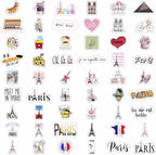 BulbaCraft 100Pcs Paris Sticker, French Stickers, Eiffel Tower Laptop Decals - Image 3