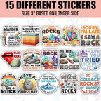 TODOLIA Rockhound Rockhounding Sticker Pack, Geology Gemstones Crystals Geodes - Image 2