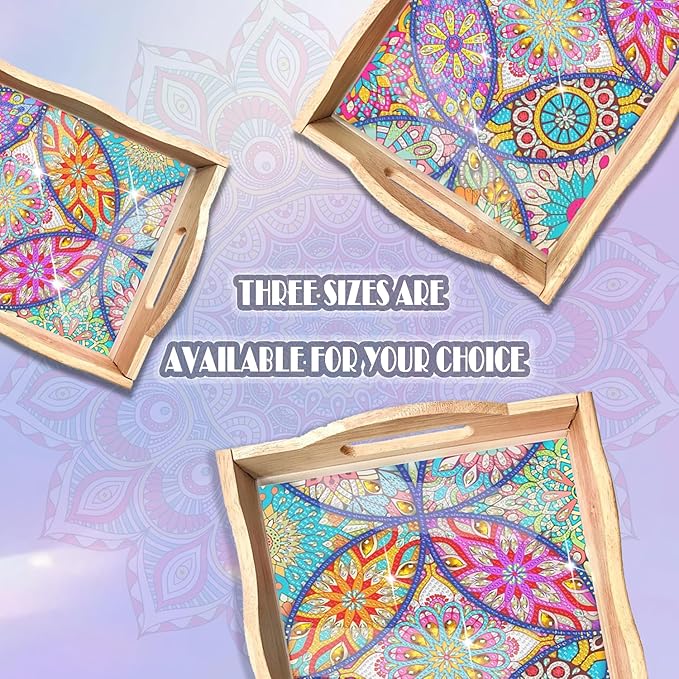 EWJRNSF Diamond Art Kits for Adults Wooden Serving Trays - Image 6