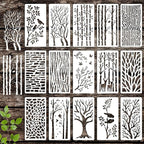 INFUNLY 15Pcs Tree Wall Stencil by INFUNLY