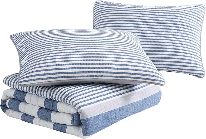 Nautica - King Quilt Set, Reversible Cotton Bedding - Image 6