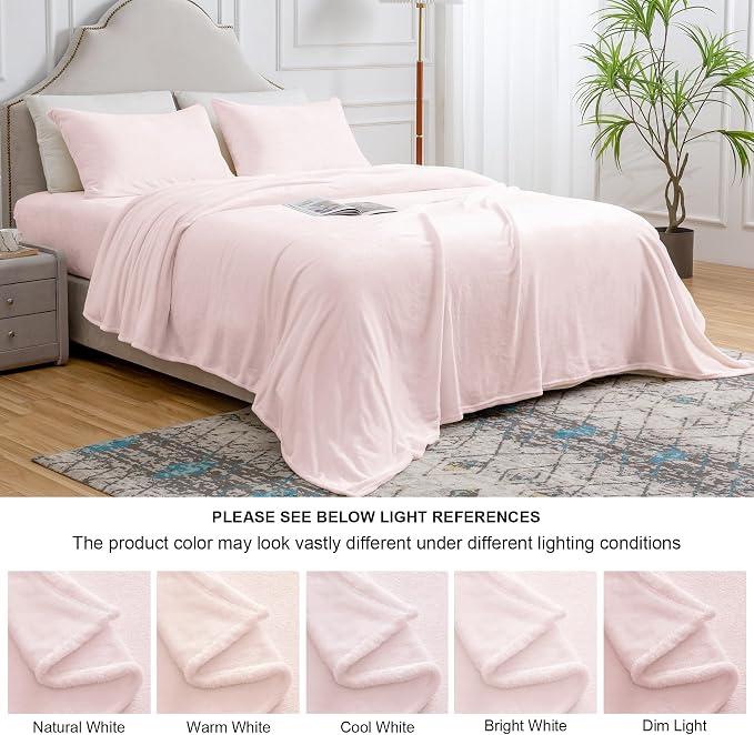 BEDELITE Flannel Sheets Full Size Pink - Image 9