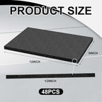 Frienda 48 Pcs 12" x 8" x 0.5" Polyethylene Foam Sheet Thick Black Packing Foam - Image 2