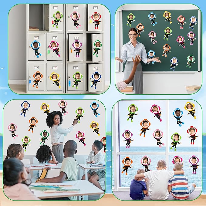 gisgfim 80Pcs Summer Cutouts Diving Suit Decorations Under the Sea Bulletin - Image 6