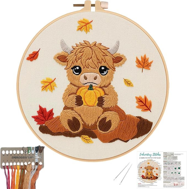 Louise Maelys Highland Cow Embroidery Kit by LouiseMaelys