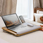 LAPGEAR Home Office Pro Lap Desk – Oak Woodgrain, Fits 15.6” Laptops - Image 6