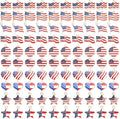 SANNIX 90 Pcs American Flag Charms, Patriotic Enamel Charms by SANNIX