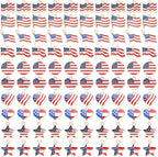 SANNIX 90 Pcs American Flag Charms, Patriotic Enamel Charms by SANNIX