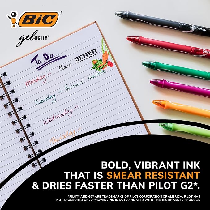 BIC Gelocity Quick Dry Ocean Themed Gel Pens, Medium Point, 8-Count Gel Pen Set - Image 3