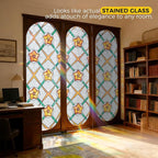 OHTMERU 3D Stained Glass Window Privacy Film, Heat Control UV Blocking Static - Image 2