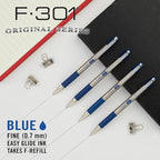 Zebra Pen F-301 Ballpoint Blue Ink Fine Point 0.7mm Pen, Easy-Glide Ink - Image 3