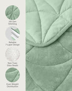 Weighted Lap Blanket 7 lbs for Adults, Luxury Soft Small Weighted Blanket - Image 6