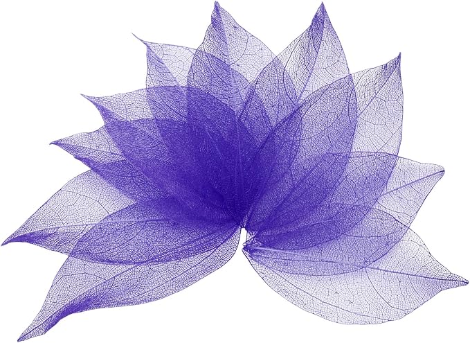 uxcell 100 Pcs Dark Purple Skeleton Leaves by uxcell
