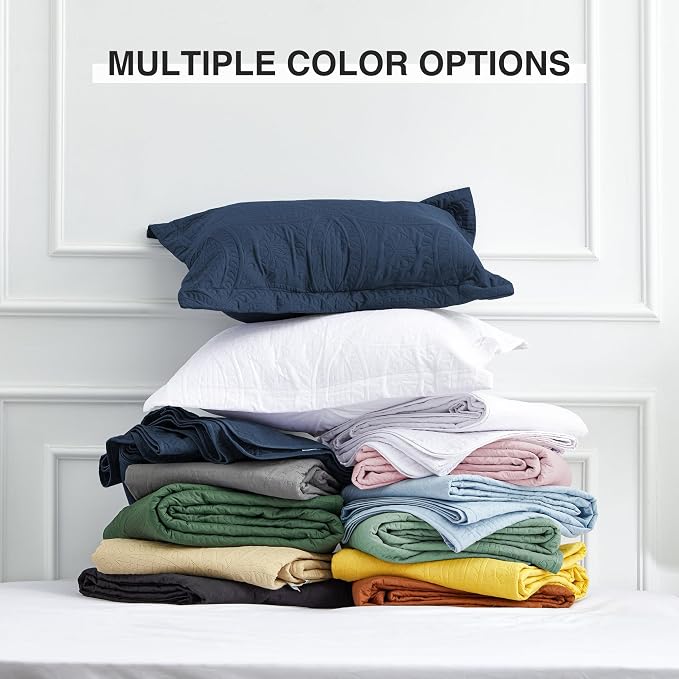 Love's cabin Twin Quilt Set Navy Blue Bedspreads - Image 8
