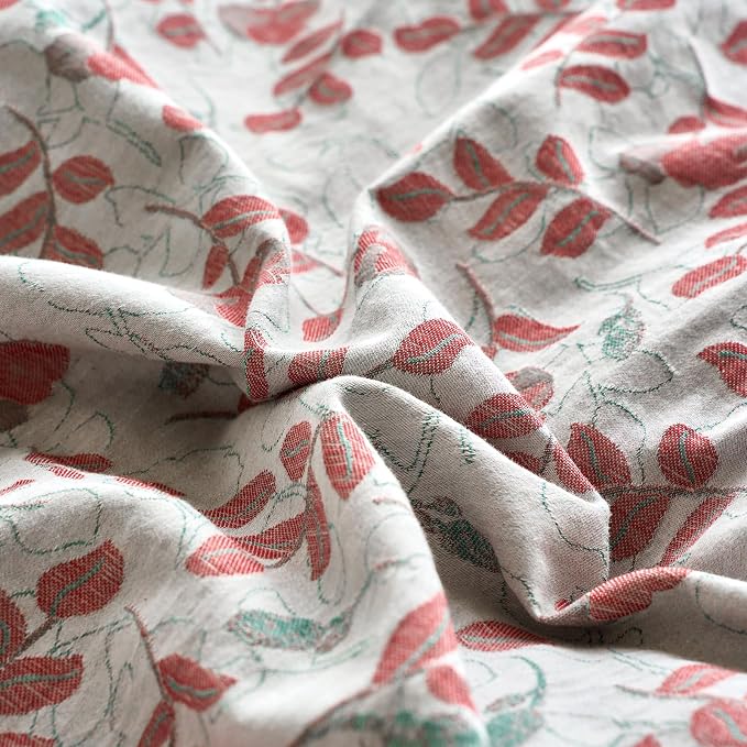 mixinni King Size Jacquard Duvet Cover Set – 100% Washed Cotton Floral Textured - Image 7