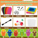 WATINC 6Pcs Hand Puppet Making Kit, Art Craft Felt Sock Puppet Toys, Creative - Image 3