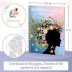 Kalysky Adult Coloring Book for Women, Spiral Bound, Relaxation Arts and Crafts - Image 8
