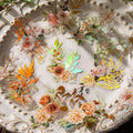 Yoksas 240Pcs Holographic Golden Foil Nature Flowers Plants Stickers by YOKSAS