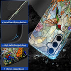 for Samsung Galaxy S23 FE Case, Hummingbird Wildflower Stained Glass Pattern - Image 4