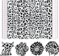 Tintnut Leopard Permanent Vinyl 8 Pcs 12x10in Black White Adhesive Vinyl | by Tintnut