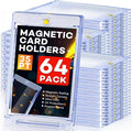 64ct Magnetic Card Holders, 35pt One Touch Card Holder, U-V Protection Hard by Zenowick
